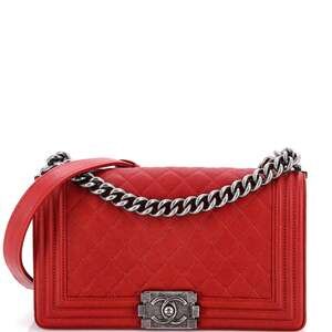 Chanel Boy Flap Bag Quilted Caviar Old #235160C49B